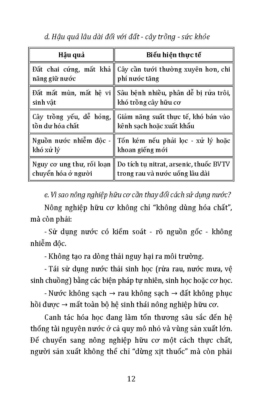 Nông Nghiệp Hữu Cơ - Canh Tác Tiết Kiệm Nước Và Xử Lý Nước Thải