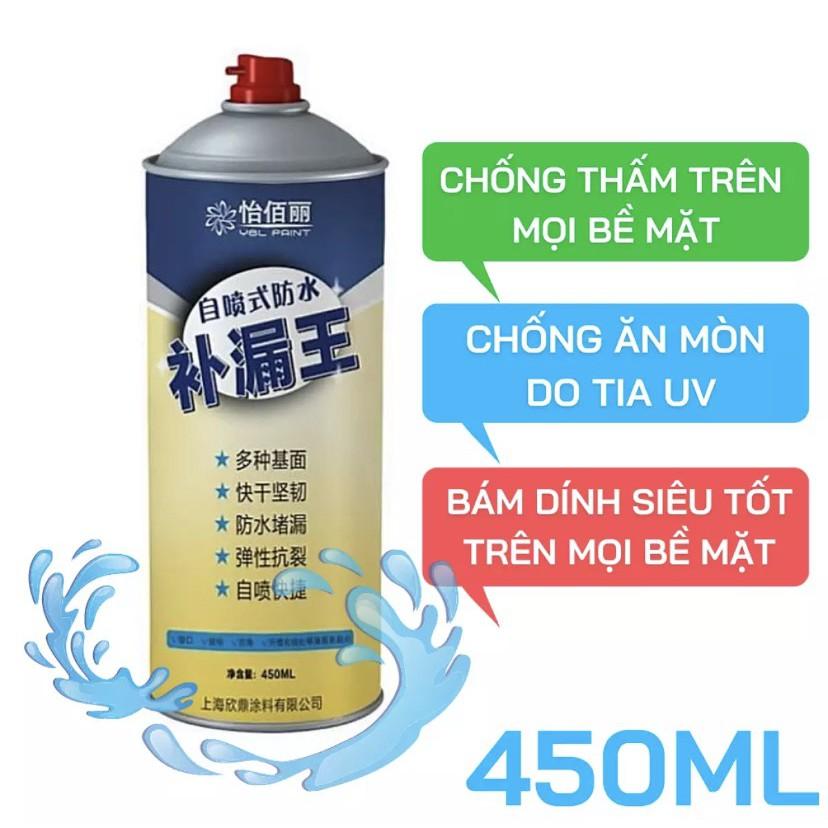 Chai Dung Dịch Xịt Chống Dột Waterproof Spray Polyurethane 450ml - Chống Thấm Nước - Bình Xịt Chống Thấm, Dột