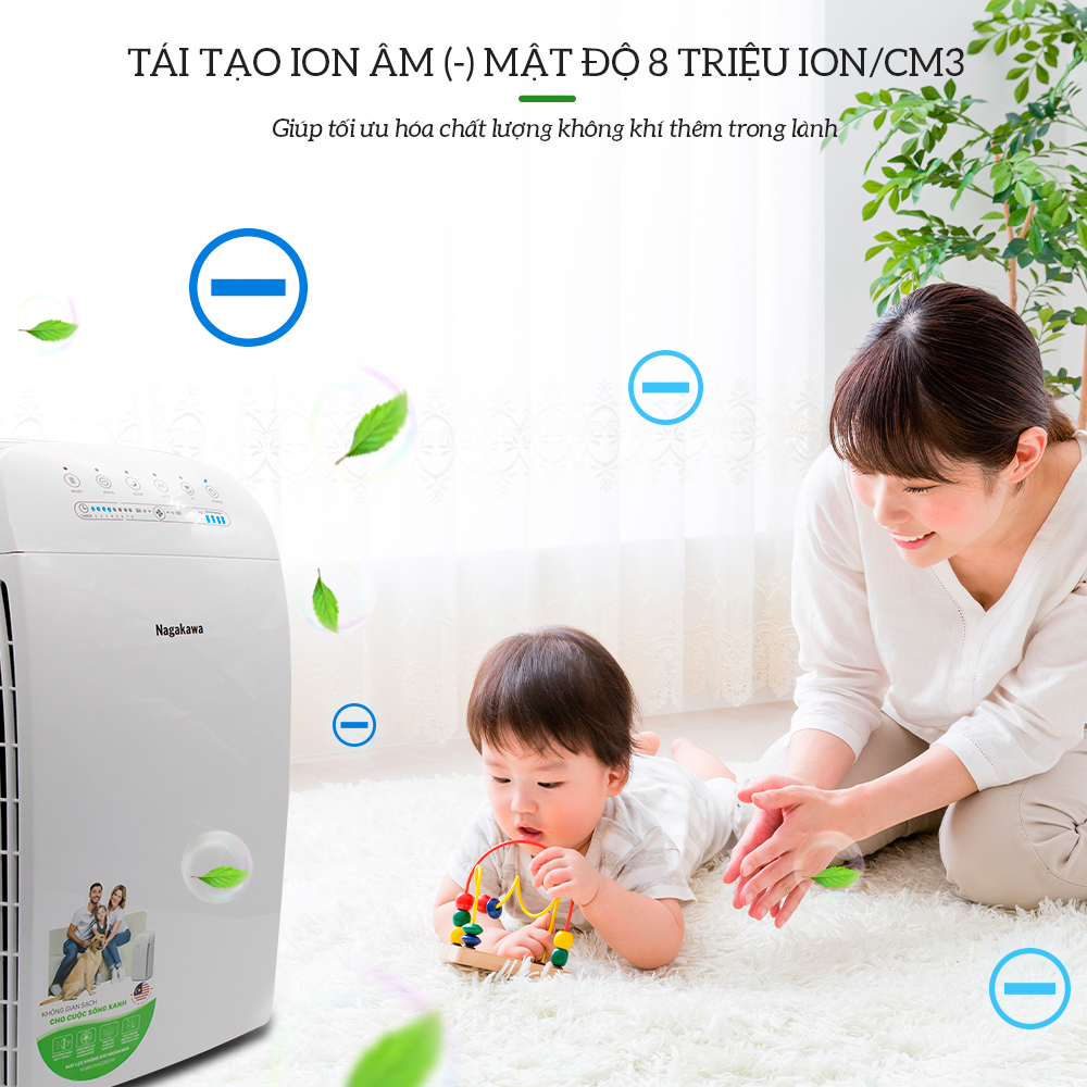 Máy Lọc Không Khí 5 Trong 1 Nagakawa NAG3501M - Hàng Chính Hãng