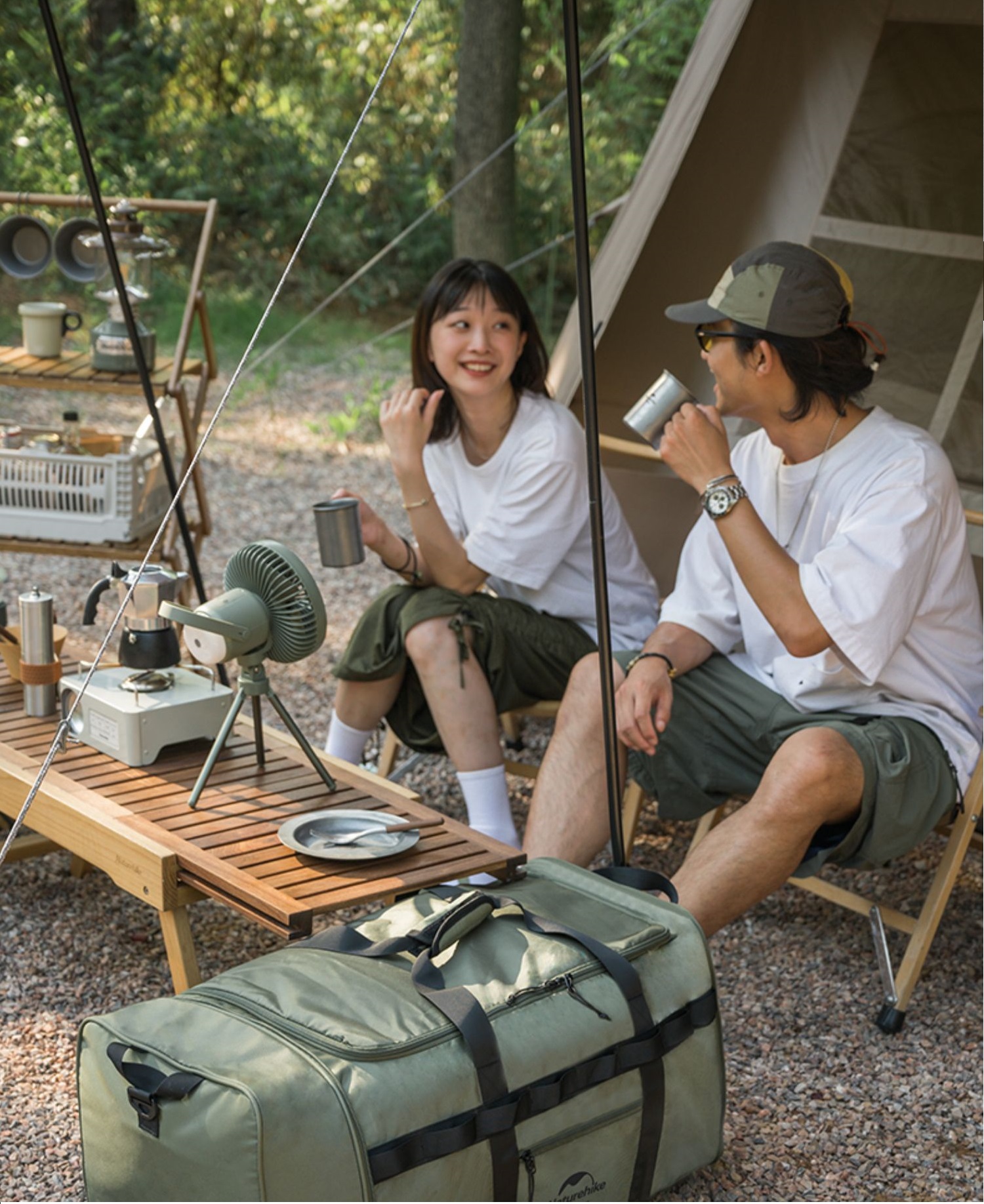 Túi Du Lịch Tay Kéo Có Bánh Xe Gấp Gọn Naturehike NH21LX003 Dung Tích 88L
