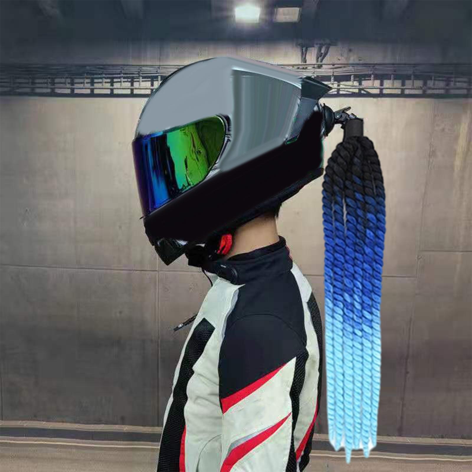 Helmet Pigtails, Gradient Ramp with Suction Cup Helmet Hair for Bicycle Bike