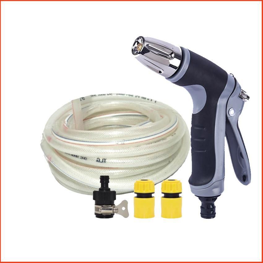 Bộ dây và vòi xịt rửa xe tưới cây tăng áp 7-10m 206817