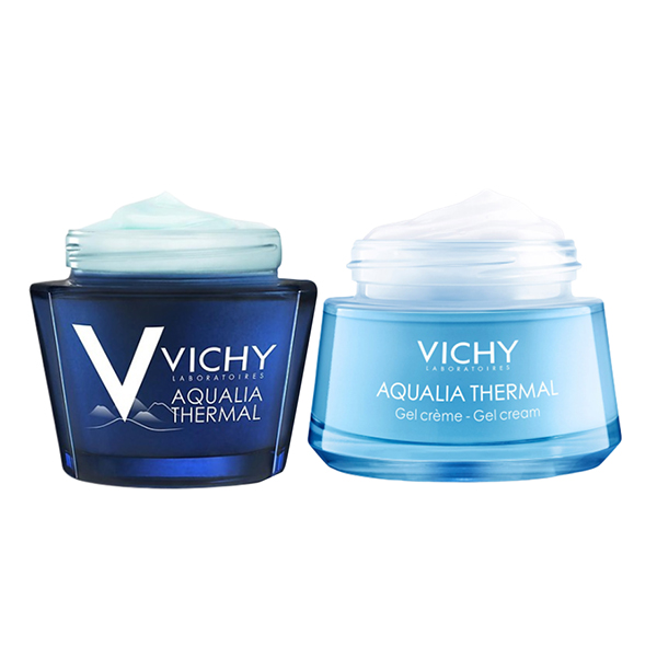 Bộ chăm sóc da Kem Gel Khoáng Dưỡng Ẩm Dịu Mát Da Aqualia Mineral Water Gel Vichy (50ml) + Mặt Nạ Ngủ Cung Cấp Nước Tức Thì Aqualia Masque Nuit Vichy 100888918 (75ml)