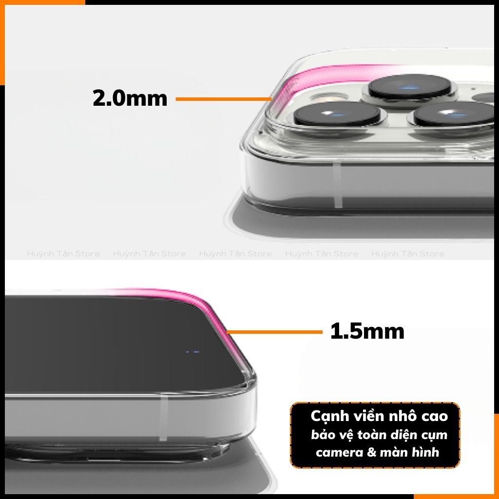 Ốp lưng iphone 15 pro max RINGKE chính hãng trong suốt chống sốc FUSION chống ố vàng phụ kiện huỳnh tân store - Hàng nhập khẩu
