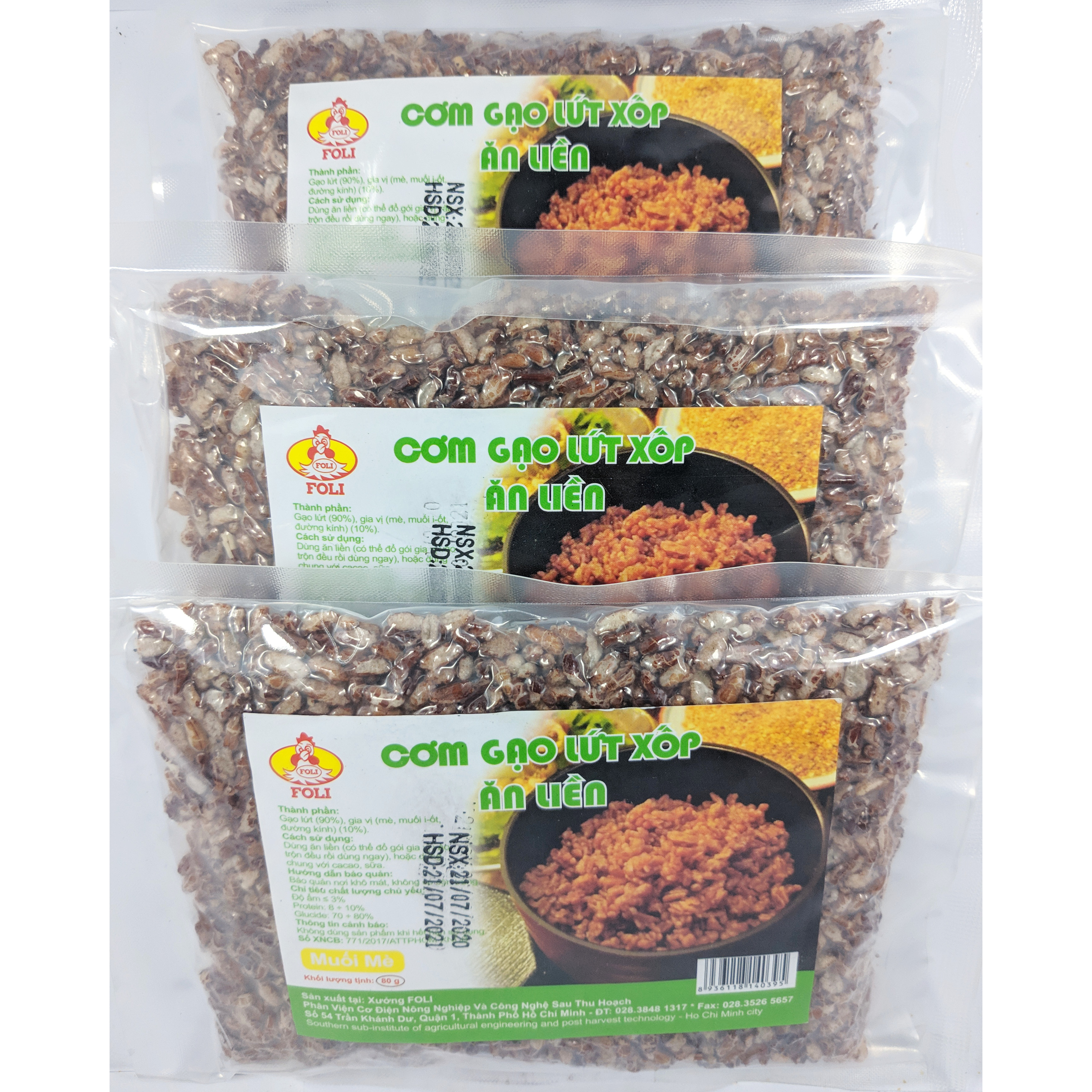 COMBO 3 BỊCH CƠM GẠO LỨT XỐP ĂN LIỀN