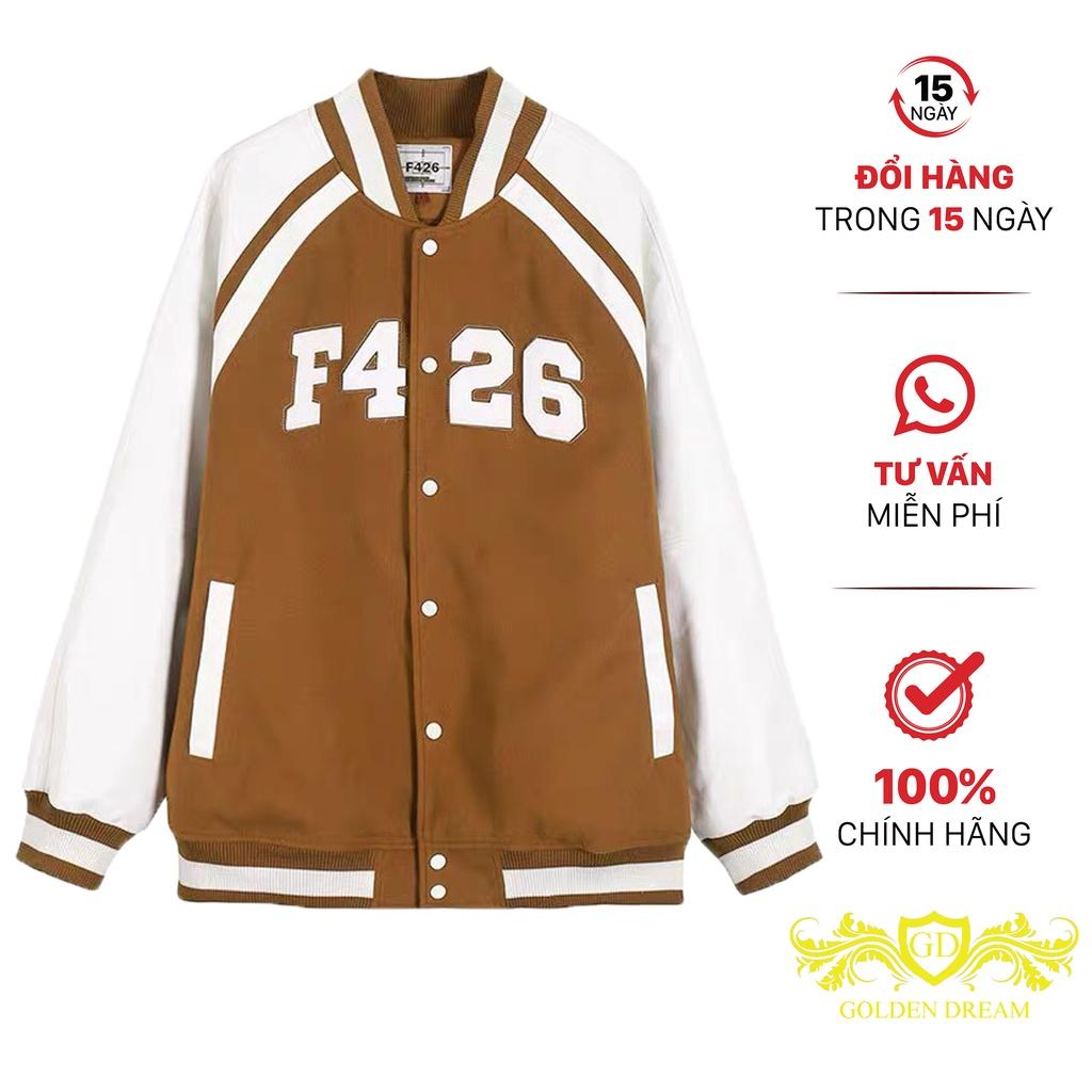 Aó Khoác Da Lộn Nữ Kiểu Dáng BomBer Thêu F426 Cực Chất Phong Cách Trẻ Thời Trang GOLDEN DREAM