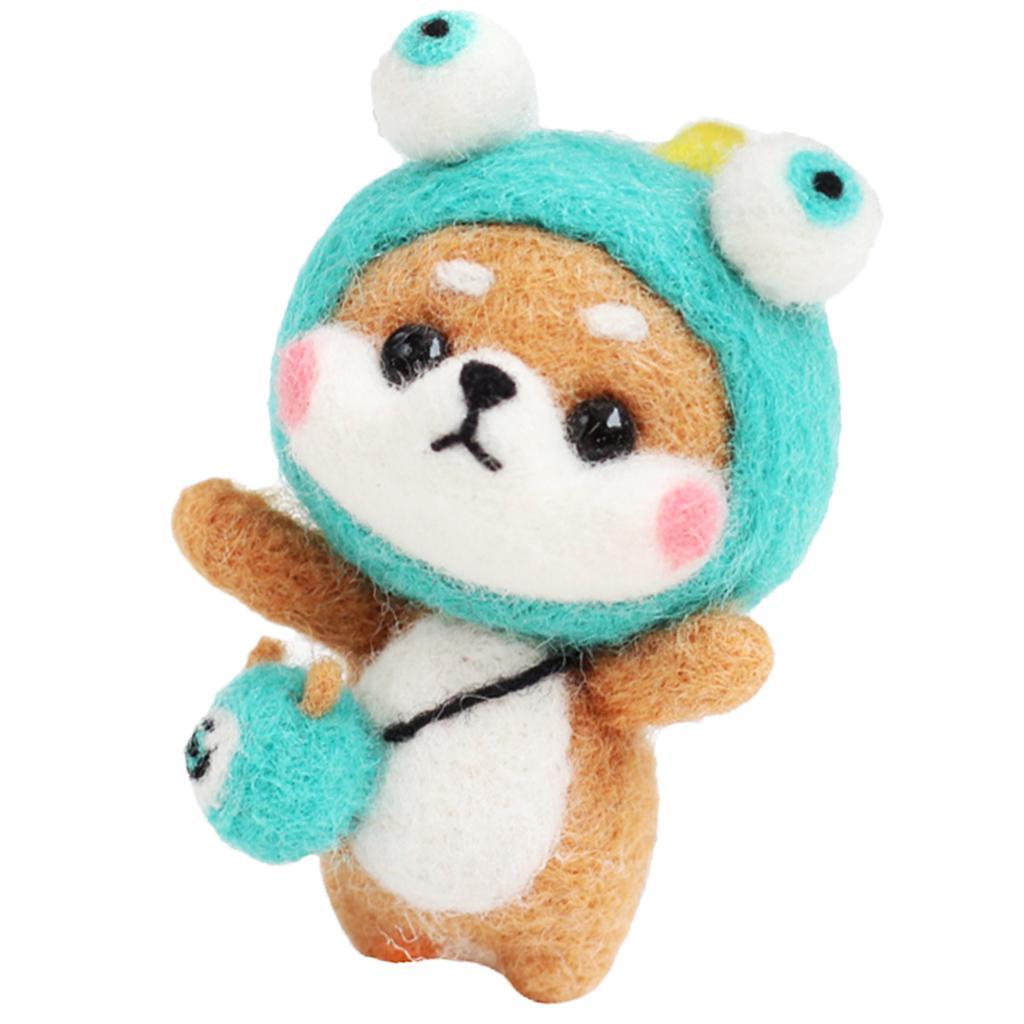 2 Pack Lovely Dog Needle Felting Kits Wool DIY Needlecraft for Beginners