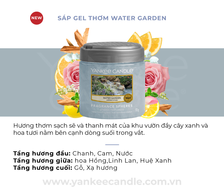 Sáp Gel Thơm Yankee Candle - Water Garden (170g)