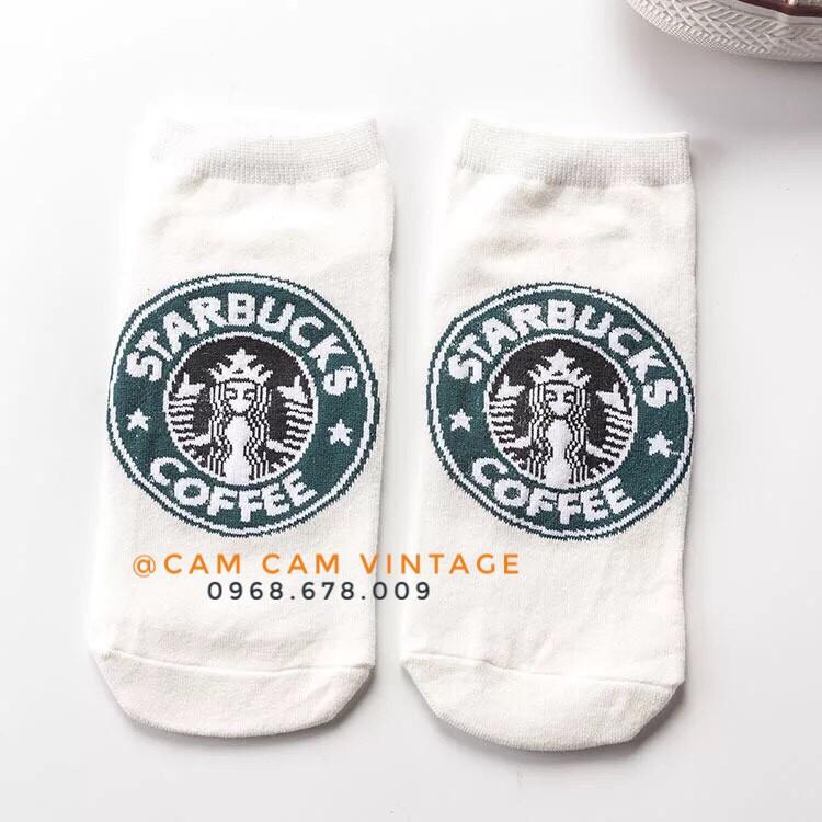 TẤT VỚ ULZZANG TẤT UNISEX CỔ NGẮN STARBUCKS