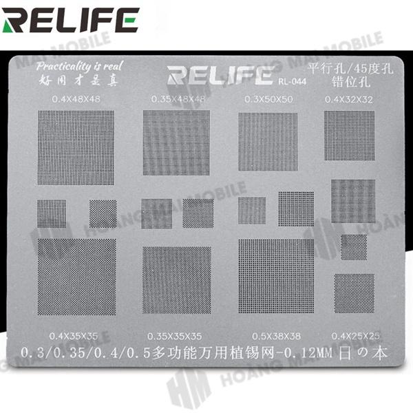 Vỉ đa năng chân chéo, chân thẳng RELIFE RL-044 BGA stencils/0.3/0.35/0.4/0.5/0.12MM