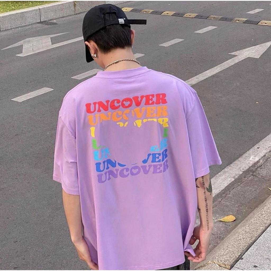 Áo thun unisex tay lỡ UNCOVER BAISIC VERSION 2 COLORFUL POWER || Hany shop