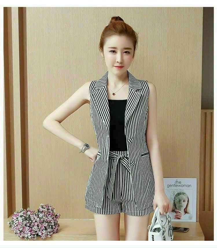 Set Vest Quần Short Áo Vest Sát Nách Kèm Áo Thun Thời Trang