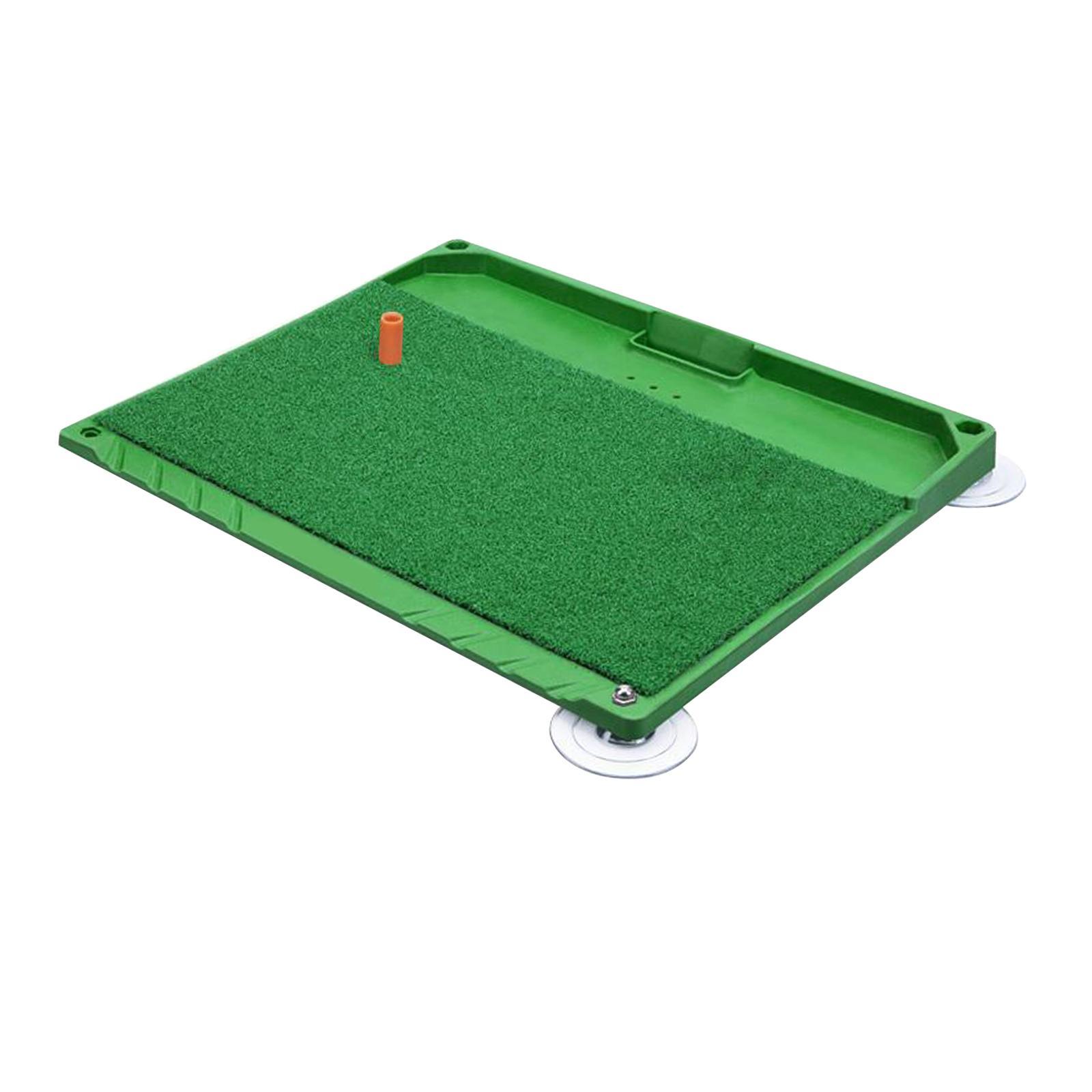 Golf Hitting Mat with Golf Ball Tray 17" x 20" Training Mat Indoor Mat