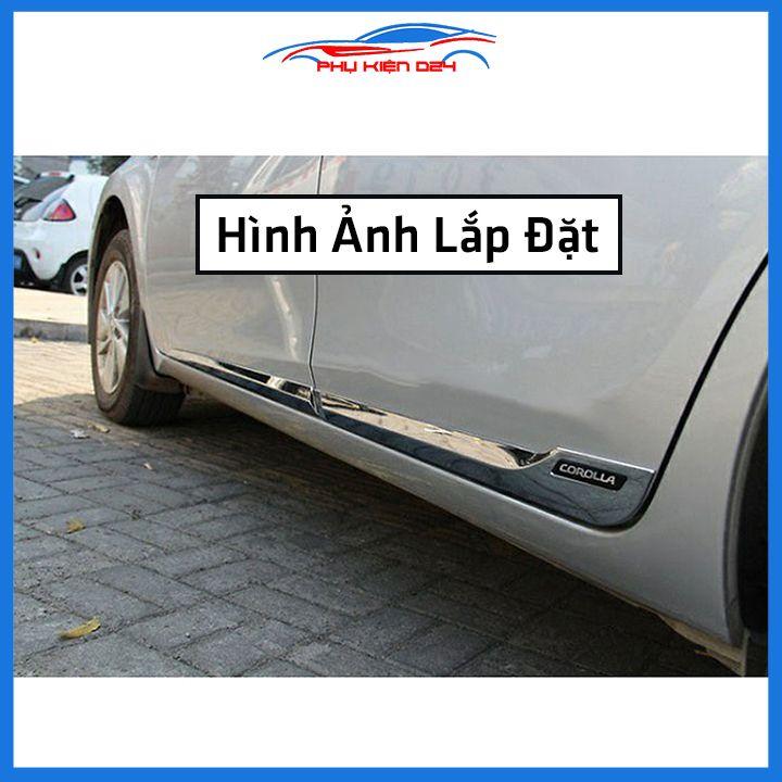 Ốp nẹp sườn Altis 2014-2015-2016-2017-2018-2019-2020 mạ crom trang trí bảo vệ xe