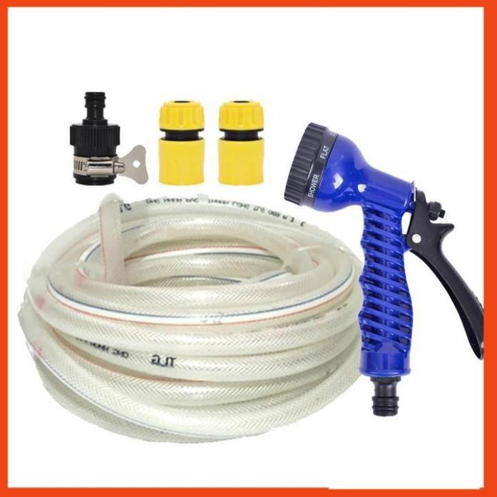 Bộ dây tăng áp 3 lần vòi xịt nước rửa xe, tưới cây loại 15m  206843