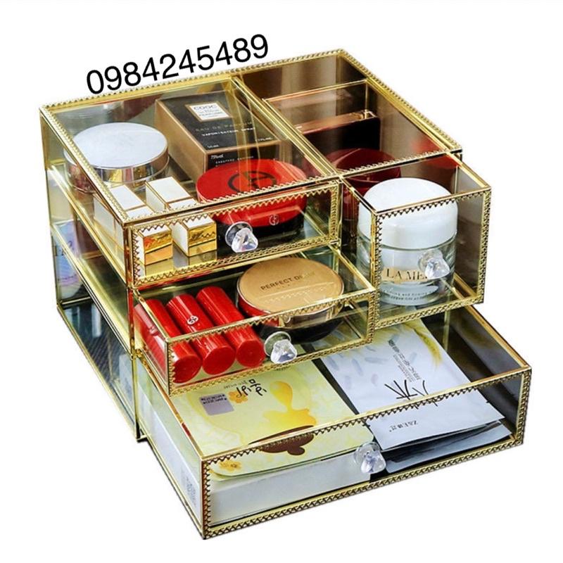 Tủ đựng mỹ phẩm cao cấp viền kim loại