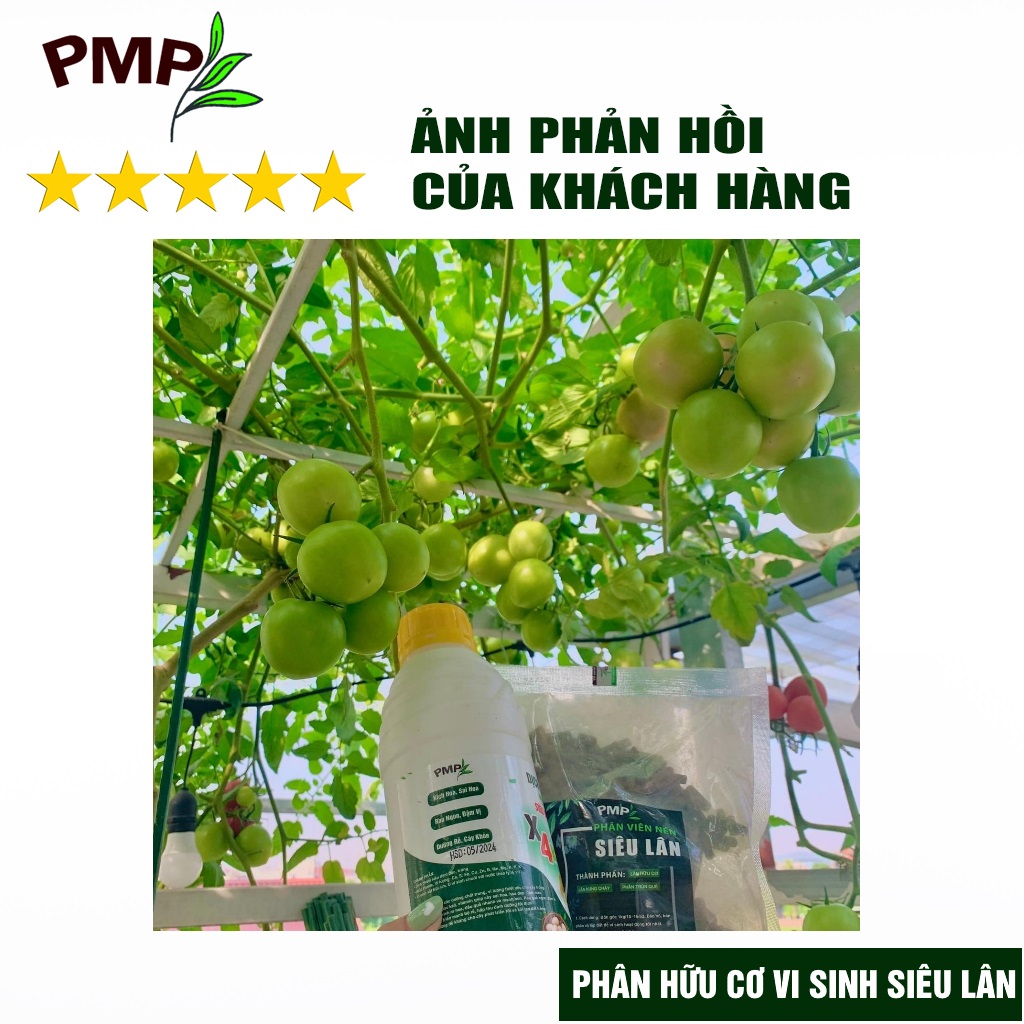 Phân tan chậm vi sinh siêu lân PMP bón cho hoa, cây cảnh, rau sạch dạng viên nén 1kg