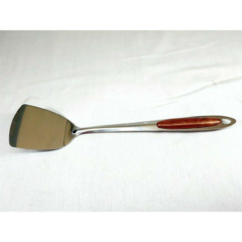 Bộ thìa inox nhà bếp gia dụng cán dài không nóng, xẻng rán, xào xúp