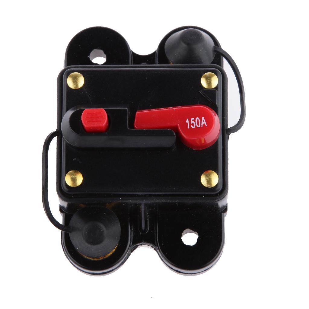 2x 12V-24V 150A 80A Circuit Breaker Reset Fuse Car Boat Fuse Holder Waterproof Fuse For Protection System