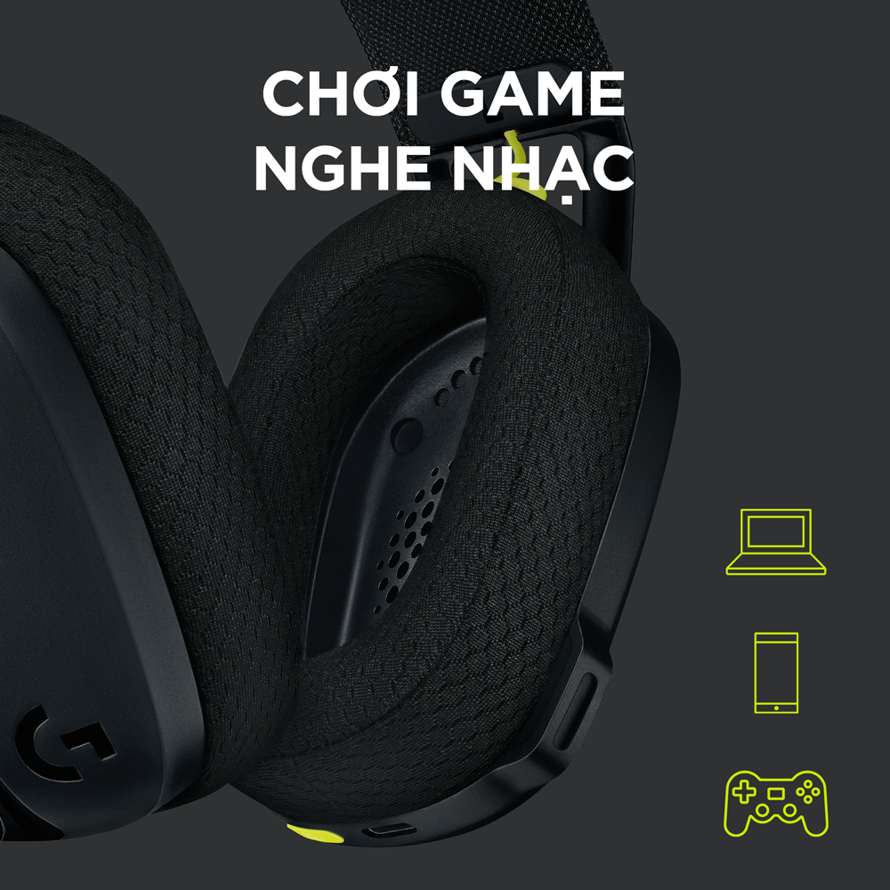 Tai nghe game không dây Bluetooth và Lighspeed Logitech G435 – Mic ảo tích hợp, nhẹ, tương thích PC, Điện thoại, PS4, PS5 - Hàng chính hãng - Màu