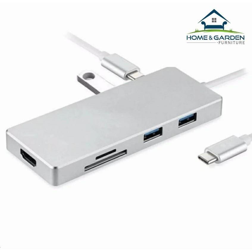 Hud chia cổng usb type c dành cho Macbook 7 in 1 Cao cấp Mới 2018