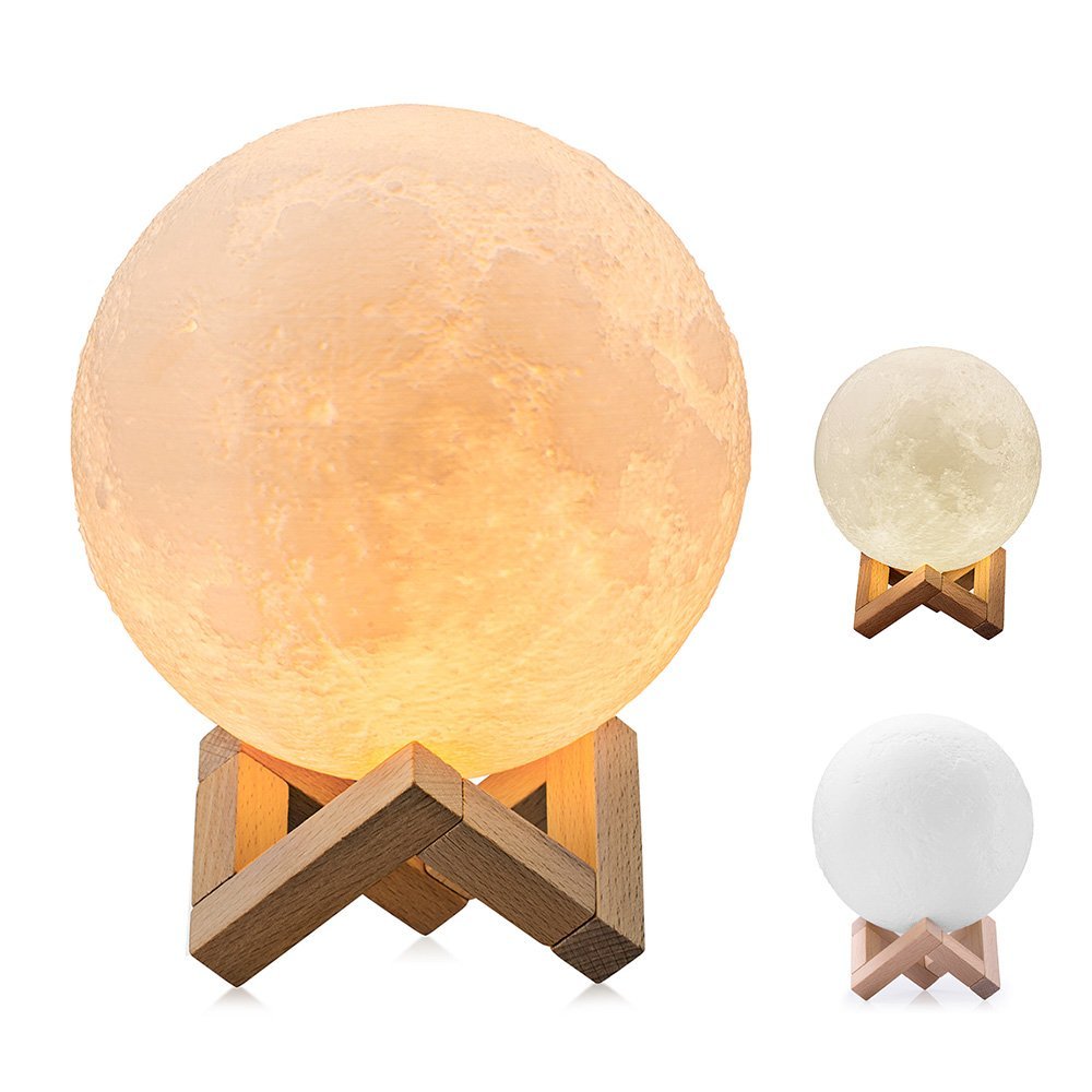 Đèn ngủ mặt trăng moon light 3d 16 màu điều khiển từ xa