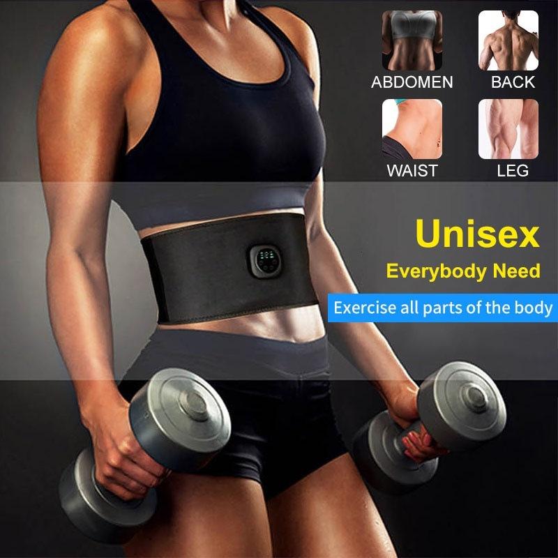 Bụng Bằng Điện Cơ Thể Giảm Béo Eo Ban Nhạc Thông Minh EMS Bụng Cơ Máy Kích Thích Abs Huấn Luyện Giảm Mỡ Đốt Cháy Máy Mát Xa