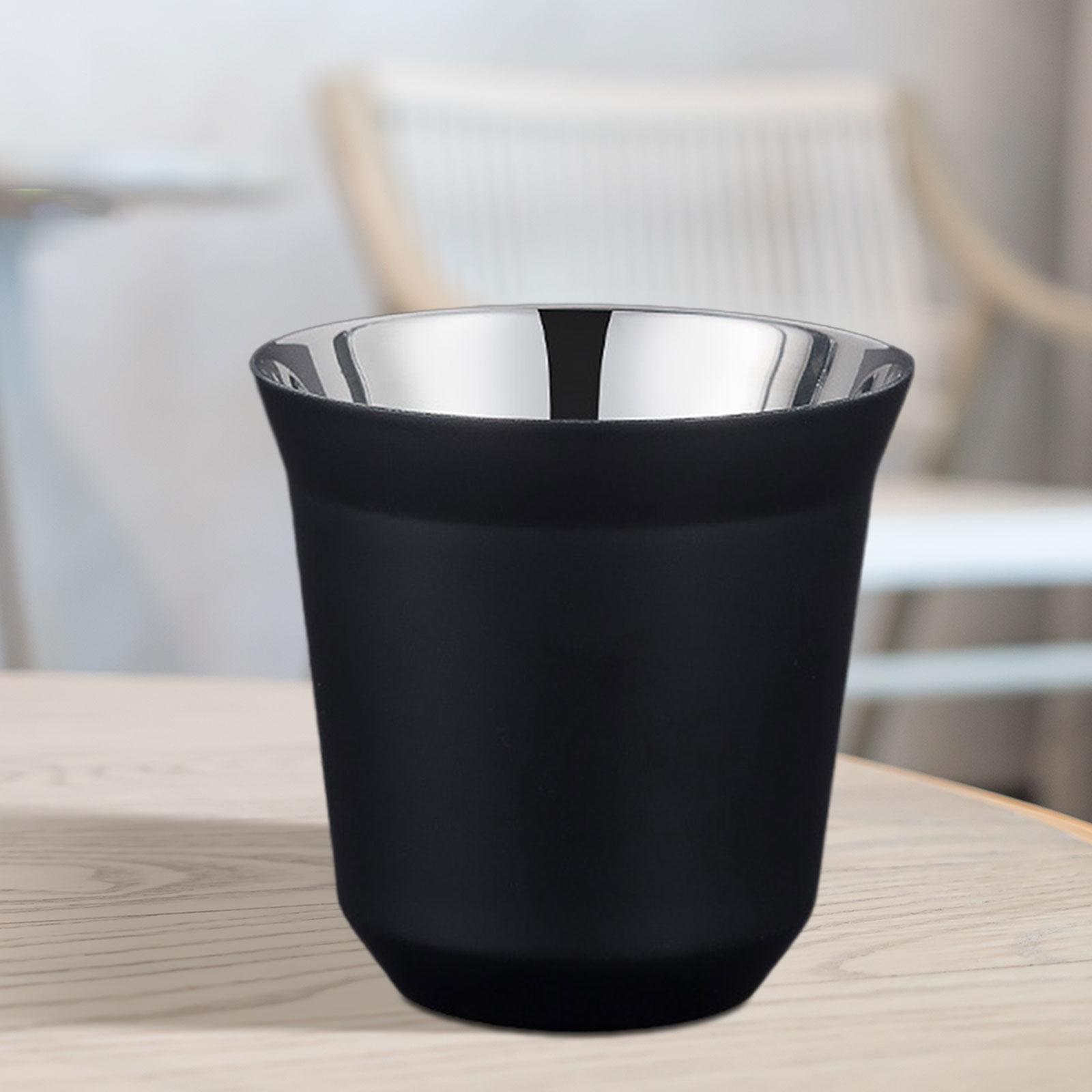 Coffee Cup Camping Mug Durable Drinkware 80ml Capacity Ultralight Outdoor Stainless Steel Cup Metal Drinking Cup for Home Backpacking Picnic