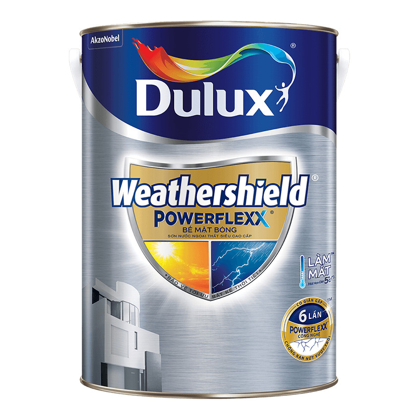 Sơn ngoại thất Dulux WeatherShield Powerflexx GJ8B - Trắng - Lon 5l