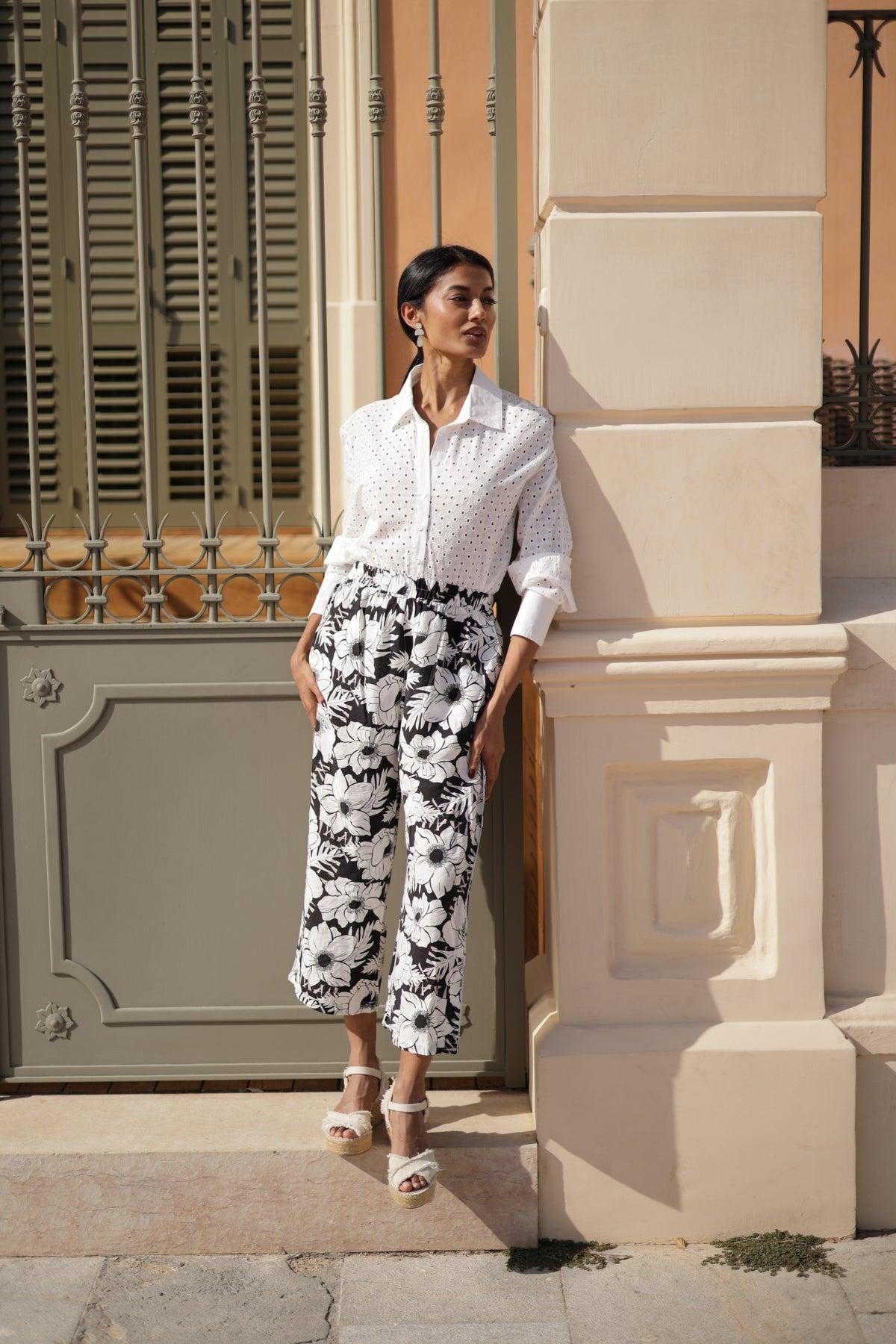Quần Hoa Cotton Cao Cấp Luna Llena