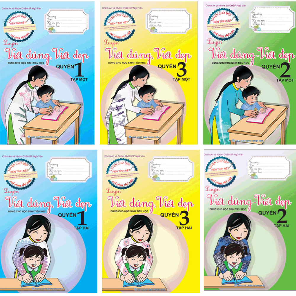 COMBO LUYỆN VIẾT ĐÚNG, VIẾT ĐẸP - BỘ 6 CUỐN _ABB