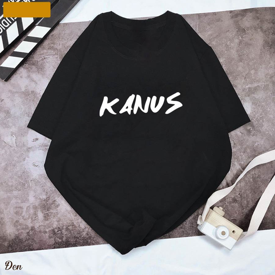 Áo Thun Nữ Màu Xanh Rêu In Chữ KANUS