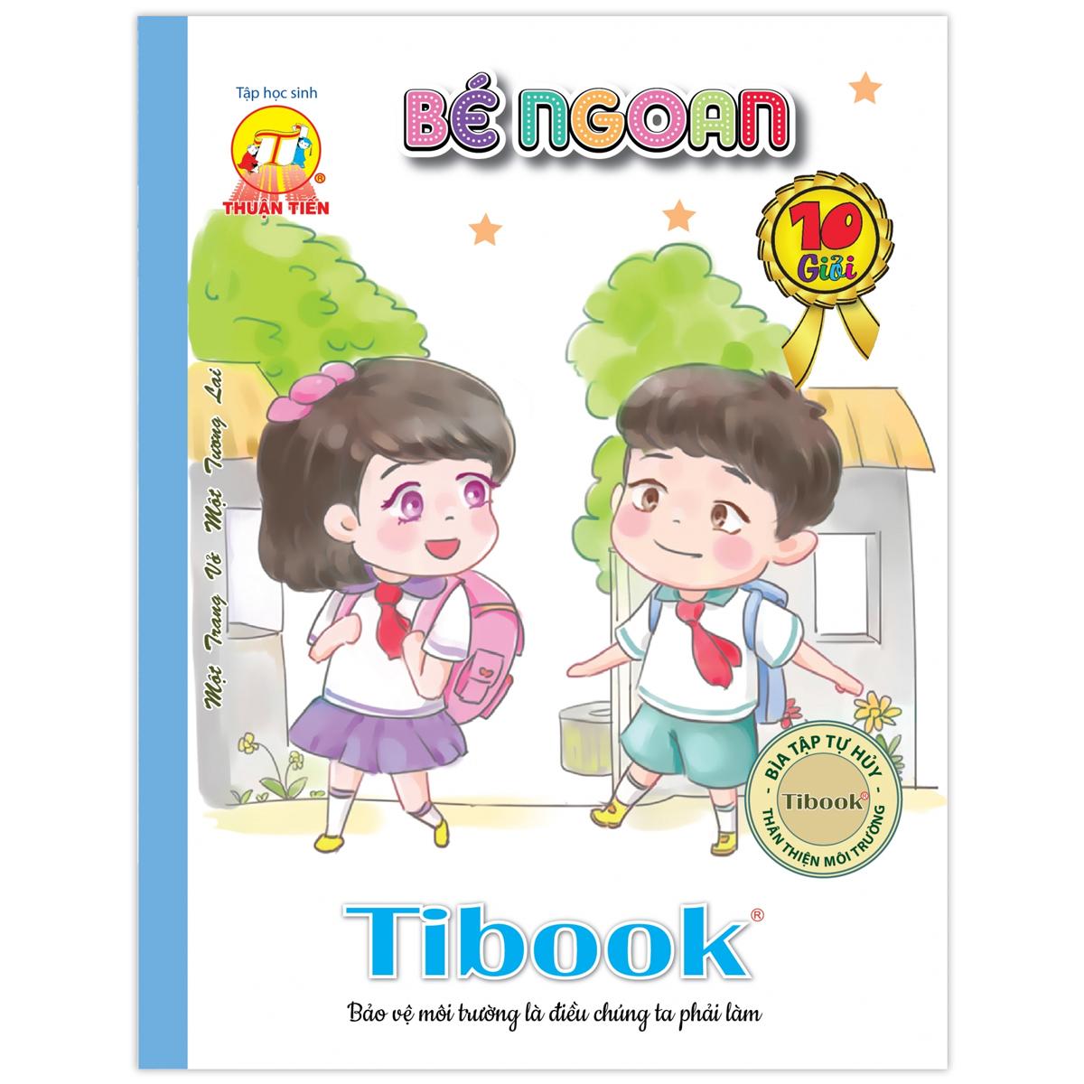 Bộ 5 Tập Học Sinh Bé Ngoan - 4 Ô Ly - 96 Trang 120gsm - Tân Thuận Tiến + Tặng Kèm 1 Xấp Nhãn + 1 Tập Kiểm Tra (Mẫu Bìa Giao Ngẫu Nhiên)