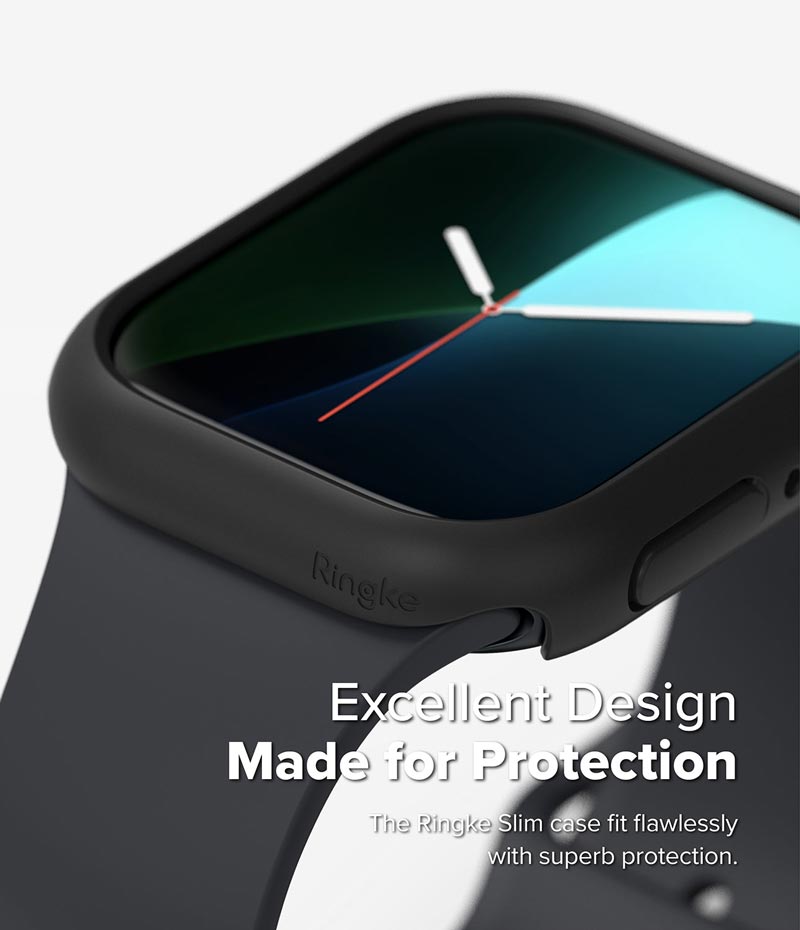 Bộ 2 ốp cho Apple Watch 10 RINGKE Slim 46mm / 42mm - Hàng Chính Hãng - Clear &amp; Light Gray