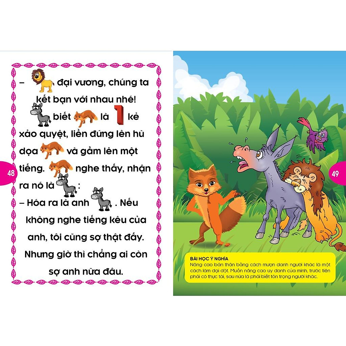 Bộ Sách Phát Triển Tư Duy Và Ngôn Ngữ Cho Bé - Truyện Đọc Bằng Hình Ảnh - Truyện Ngụ Ngôn Thế giới đặc sắc tập 1