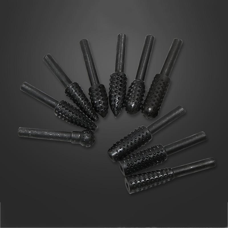 BITS BITS Bộ 10 Đầu Mũi Khoan Gia Công Vật Liệu Gỗ 6.3mm