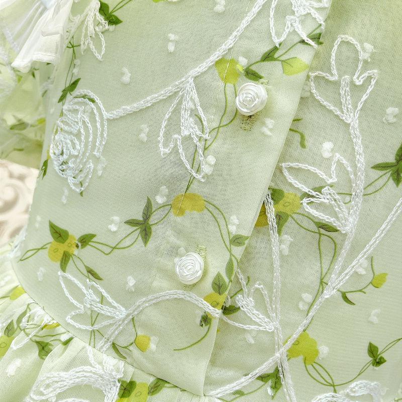 DONGSHOP HOT Cô gái mảnh hoa đầm 2022 mùa hè trẻ em công chúa váy cô gái tây váy đầm bé chiffon đầm