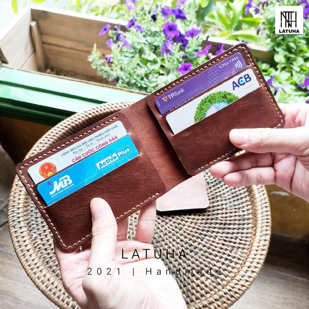 VÍ DA HANDMADE MÀU NÂU