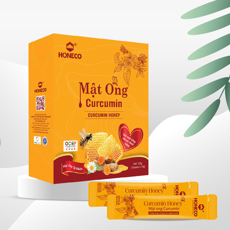 Mật ong Curcumin HONECO 15 gói x 15g
