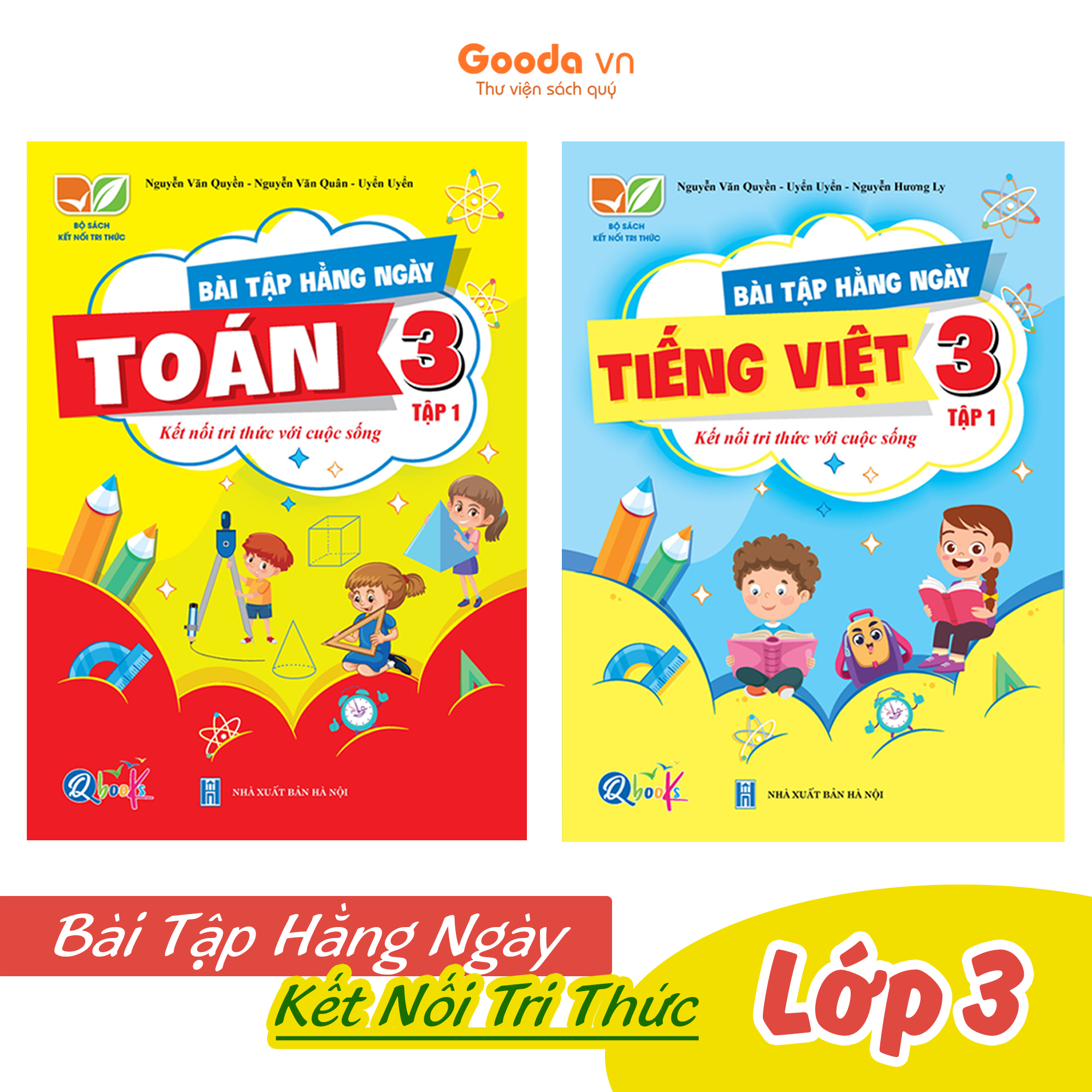 Combo Bài Tập Hằng Ngày Toán, Tiếng Việt Lớp 3 - Kết Nối Tri Thức - Học kì 1