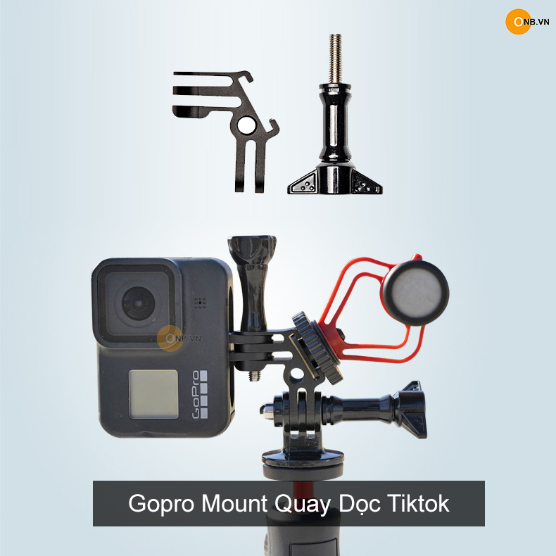 Gopro 11 10 9 Mount kim loại gắn dọc quay khung hình đứng Tiktok