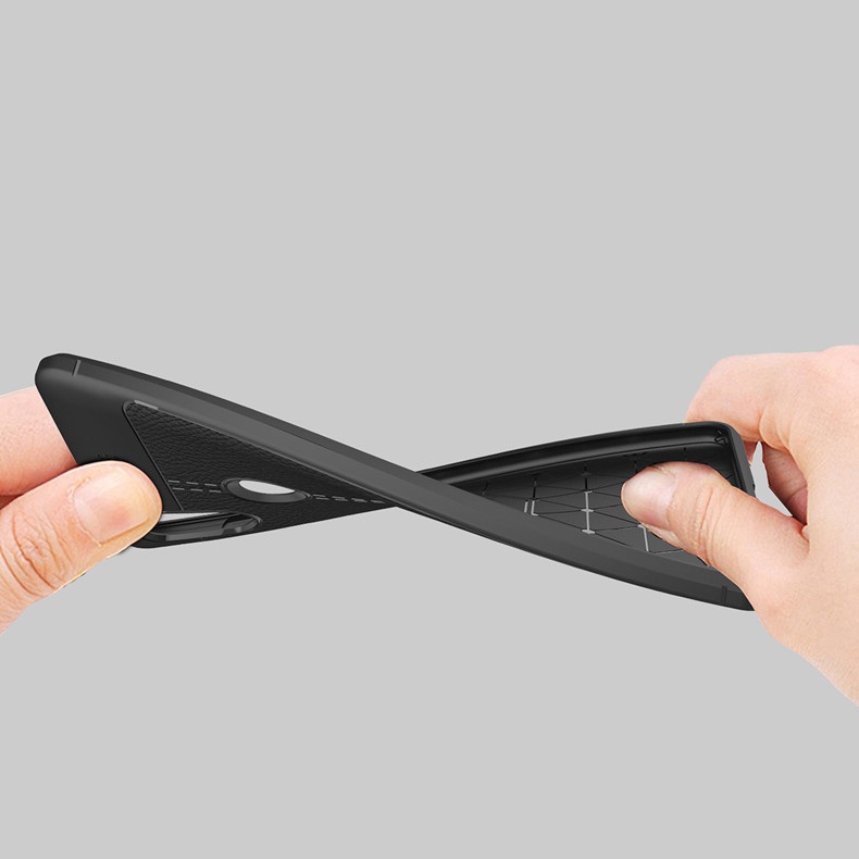 Ốp lưng silicon dẻo giả da Auto Focus cao cấp dành cho Xiaomi Mi 6x - Hàng chính hãng