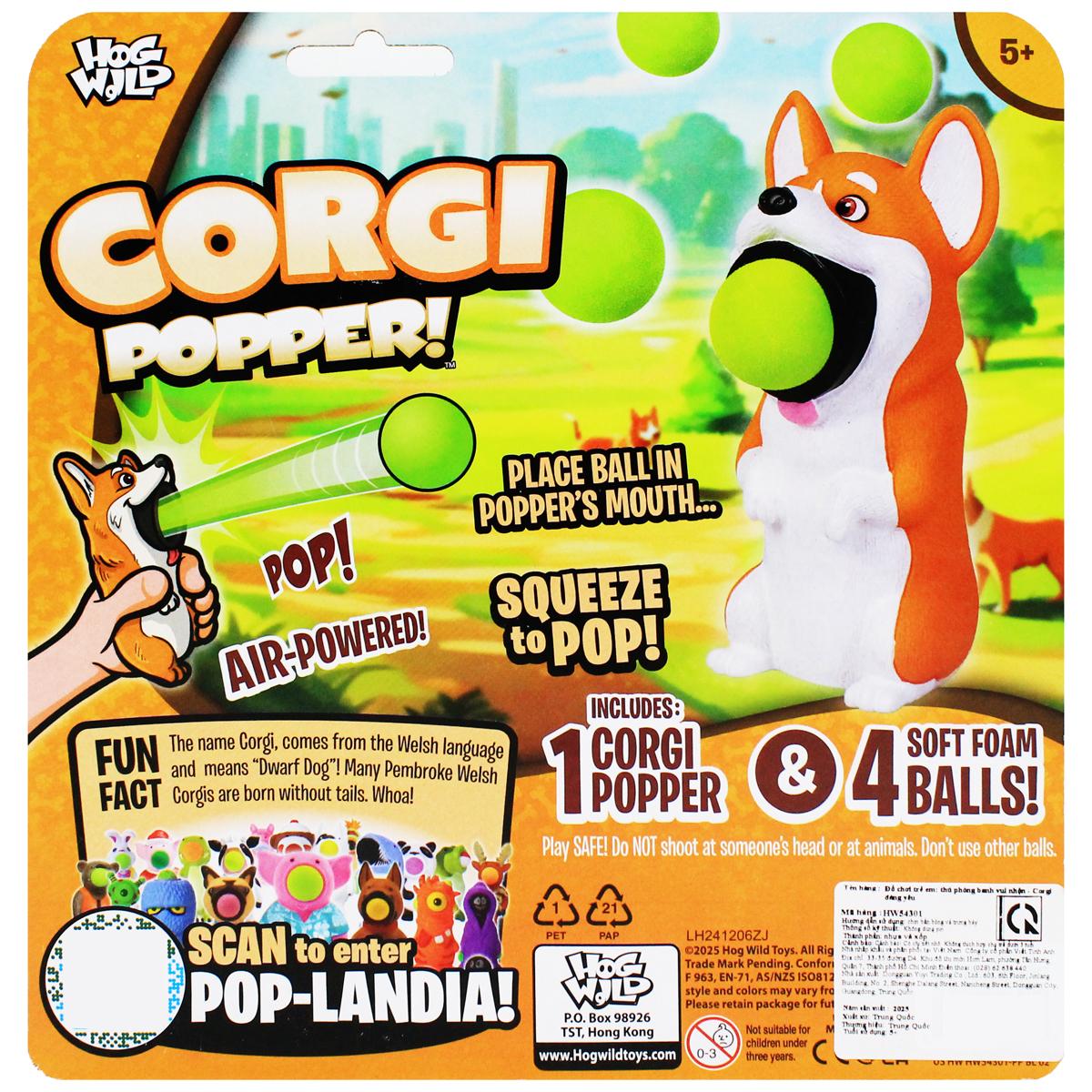 Đồ Chơi Thú Phóng Banh Vui Nhộn - Corgi Đáng Yêu - Hog Wild HW54301