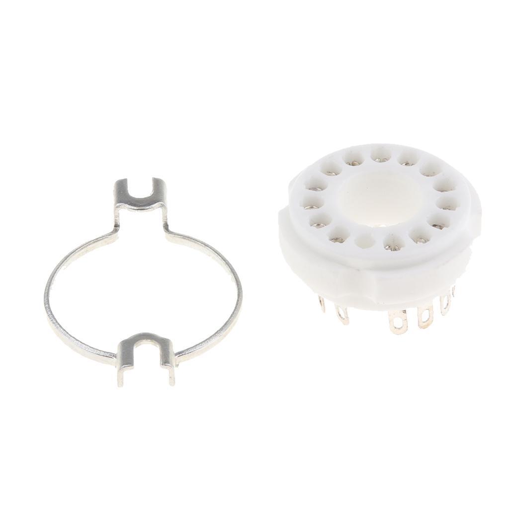 Tin Plated PCB Mount Vacuum Tube Socket 14 Pin for PCB Board