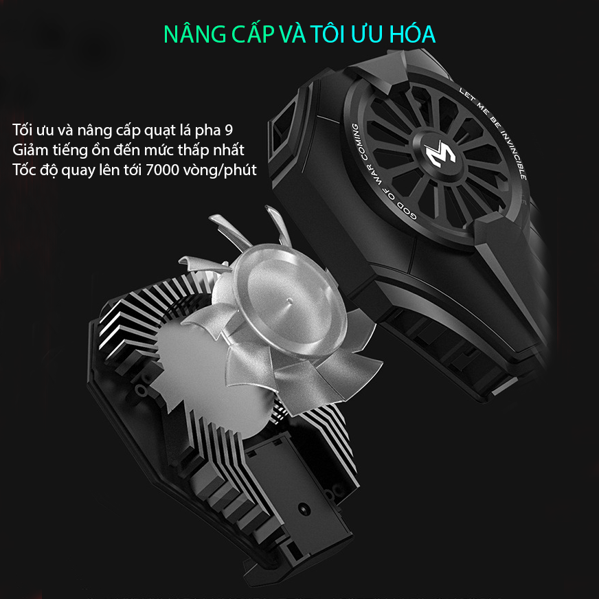 Quạt tản nhiệt điện thoại gaming sò lạnh Sidotech DL06 Version 6 màn hình LED hiển thị pin giảm nhiệt độ nhanh chuyên dụng khi chơi game Pubg FF Liên Quân Mobile Tốc Chiến phù hợp mobile Android IOS - Hàng chính hãng