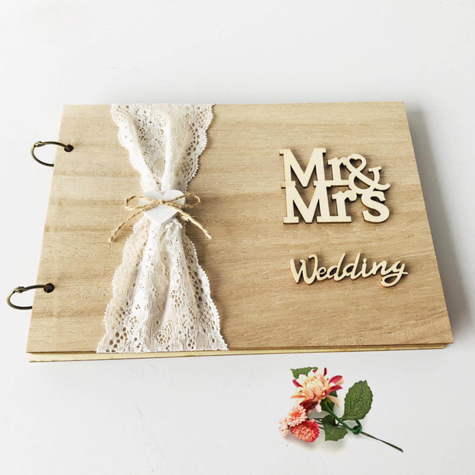 Wood Wedding Guest Book DIY Handmade for Party Wedding Ornaments
