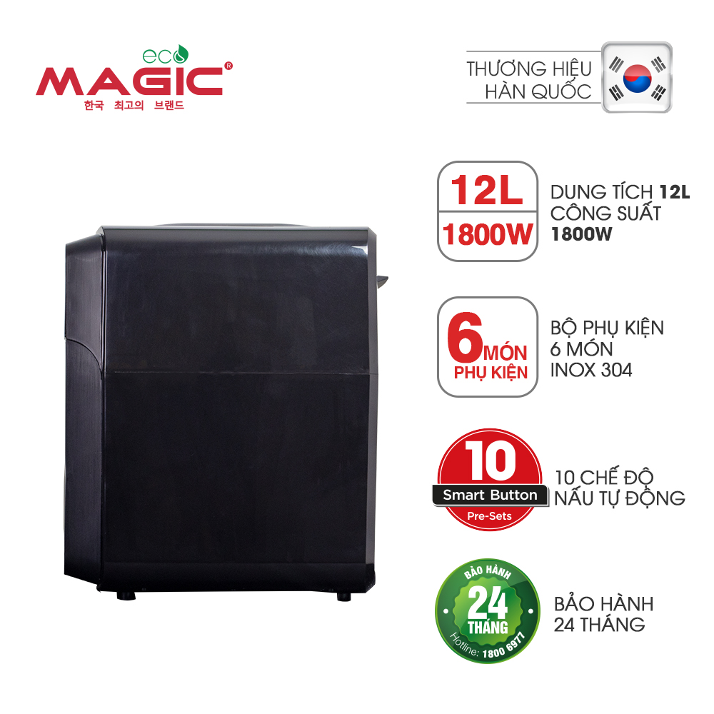 Nồi chiên không dầu kết hợp lò nướng Magic Eco M12 12L - Hàng chính hãng