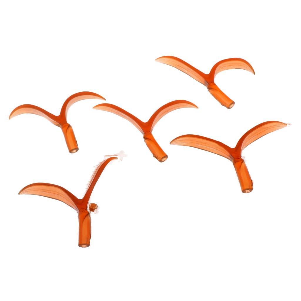 5pcs Soft Lure Tail for Lures Spoons Bass Fishing Hooks, Split Tail 6.5 x 4cm