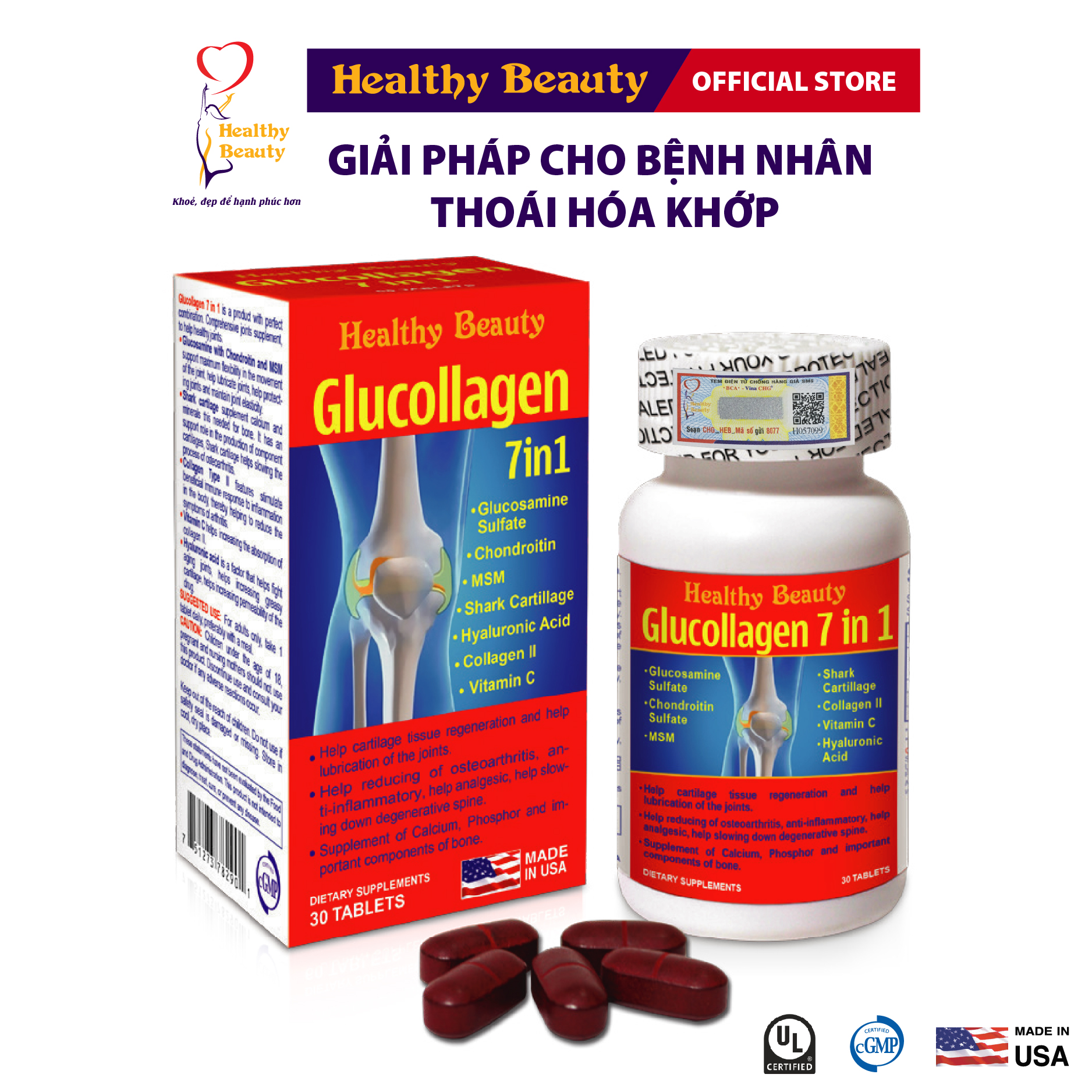 Viên Uống Healthy Beauty Glucollagen 7 in 1