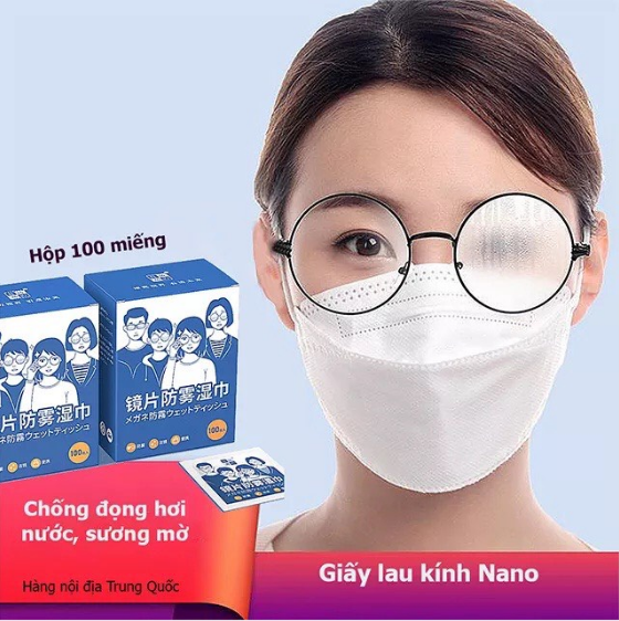 Hộp 100 Giấy Lau Kính Nano Dùng 1 Lần, Giúp Lau Sạch Bụi, Bám Bẩn, Chống Nhờn Trên Bề Mặt Kính GD668-LauNano